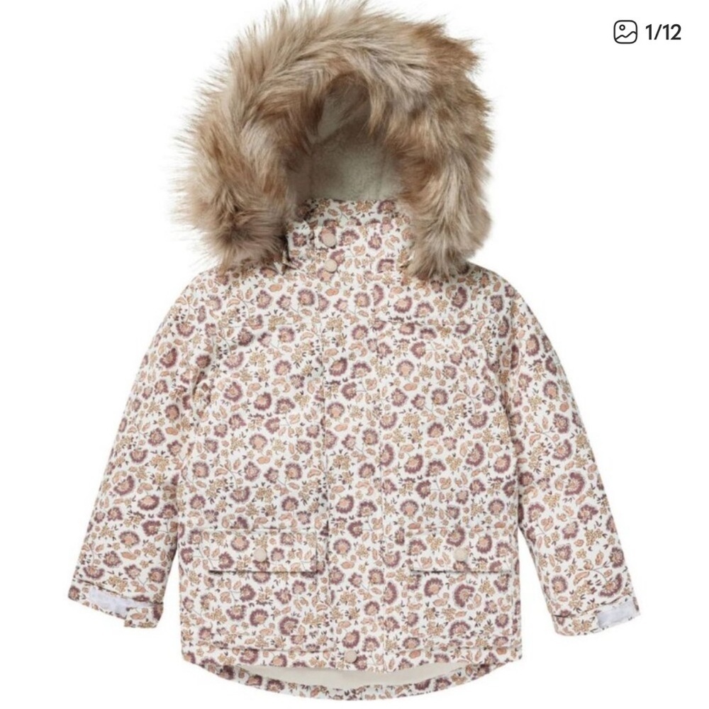 Rylee + Cru Parka Ski Jacket in Magnolia 5-6 years